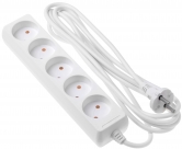 Сетевой удлинитель 2Е 5XCEE7/17, 2G*1.0мм, 3м, белый (2E-U05M3)