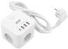 Сетеой адаптер 2E 3XSchuko 3*USB-A, 1*USB-C, 1.5м, white (2E-ADC331WH)