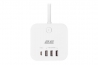 Сетеой адаптер 2E 3XSchuko 3*USB-A, 1*USB-C, 1.5м, white (2E-ADC331WH)