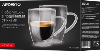 Ardesto Набор чашек Ardesto AR2615BH 150ml (2шт)