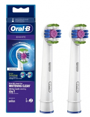 Braun Насадка для зубной щетки Braun ORAL-B 3D White EB18RB CleanMaximiser (2шт)