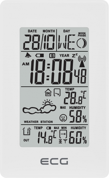 Термометр-гигрометр ECG MS 100 White