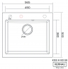 Мойка кухонная Kernau KGS H 60 1B BLACK METALIC
