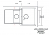 Кухонна мийка Kernau KGS H 6080 1,5B1D NATURAL BEIGE