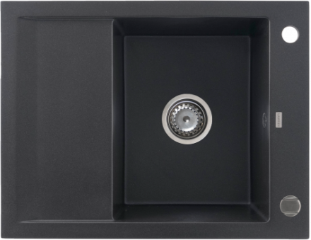 Мойка кухонная Kernau KGS M 4565 1B1D BLACK METALLIC