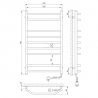 Полотенцесушитель LARIS ВИКТОРИЯ П 9 500 х 900 ЭЛЕКТРО 73207018