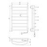 Полотенцесушитель LARIS ЕВРОМИКС П 8 500 х 800 ЭЛЕКТРО 73207028