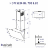 Вытяжка Minola HDN 5224 BL 700 LED
