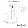 Вытяжка Minola HK 5214 BL 700 LED