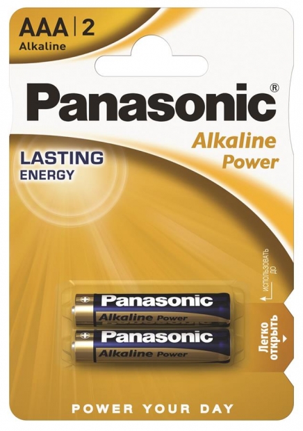 Батарейка Panasonic ALKALINE POWER AAA BLI 2 (LR03REB/2BP)