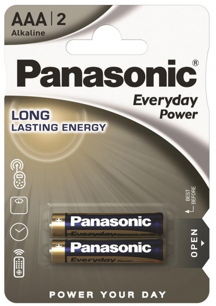 Батарейка Panasonic EVERYDAY POWER AAA BLI 2 ALKALINE (LR03REE/2BR)