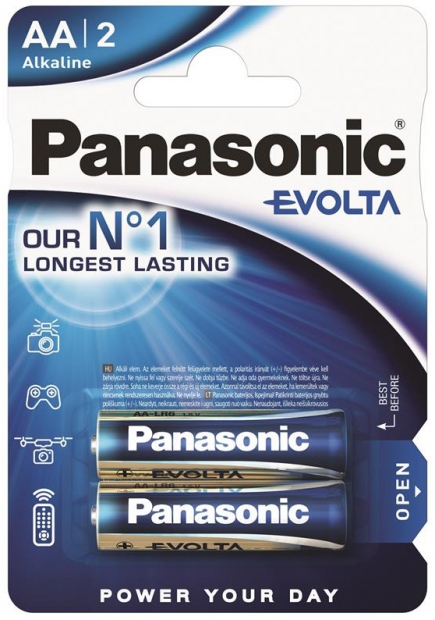 Батарейка Panasonic EVOLTA AA BLI 2 ALKALINE (LR6EGE/2BP)