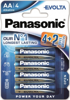 Panasonic EVOLTA AA BLI(4+2) ALKALINE (LR6EGE/6B2F)