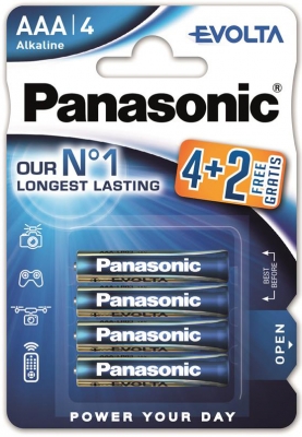 Panasonic EVOLTA AAA BLI(4+2) ALKALINE (LR03EGE/6B2F)
