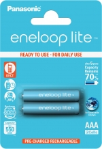 Panasonic Eneloop Lite AAA 550 2BP mAH NI-MH (BK-4LCCE/2BE)
