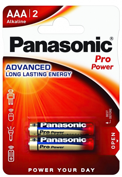 Батарейка Panasonic PRO POWER AAA BLI 2 ALKALINE (LR03XEG/2BP)