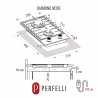 Варильна поверхня Perfelli DIAMOND M39C INOX