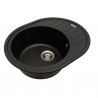 Мойка кухонная Ventolux MONICA (BLACK MATT QUARTZ) 620x500x220
