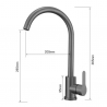 Кухонный смеситель Ventolux KF02 PVD BK