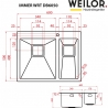 Мойка кухонная Weilor IMMER WRT DB6050