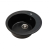 Кухонна мийка Ventolux FABIA (BLACK MATT QUARTZ) D510x180