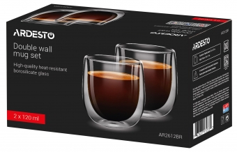Ardesto Набор стаканов Ardesto AR2612BR 120ml (2шт)