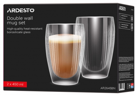 Набор стаканов Ardesto AR2645BN 450ml (2шт)
