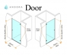 Душевые двери Andora Door 800х2000 Diamant