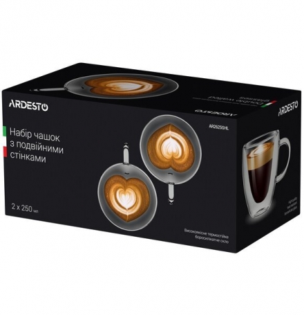 Набір чашок Ardesto AR2625GHL 250ml (2шт)