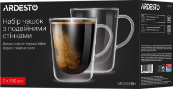 Ardesto Набор чашек Ardesto AR2635BH 350ml (2шт)