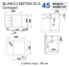 Кухонна мийка Blanco METRA 45S COMPACT Антрацит 519572
