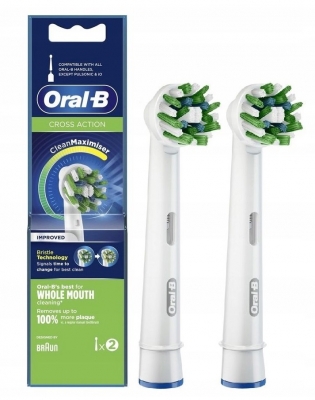 Braun Насадка для зубної щітки Braun ORAL-B Cross Action EB50RB CleanMaximiser (2шт)