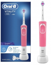Зубная щетка Braun  D 100.413.1 Oral-B Vitality PRO 3D White Pink