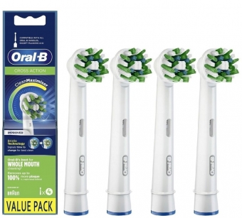 Braun Насадка для зубной щетки Braun ORAL-B Cross Action EB50RB CleanMaximiser (4шт)