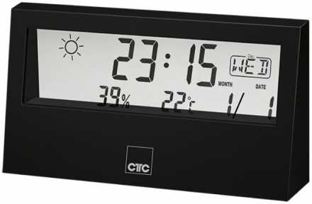 Термометр-гігрометр Clatronic WSU 7022 black