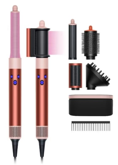 Прибор для укладки волос Dyson Airwrap Long Volumise Strawberry Bronze/Blush Pink (581840-01)