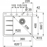 Мойка кухонная Franke Centro CNG 611-62 TL Черный матовый (114.0630.458)