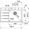 Мойка кухонная Franke Centro CNG 611-78 TL Белый (114.0630.465)