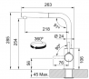 Кухонный смеситель Franke Lina L Shape Pull Out Черный матовый (115.0712.435)