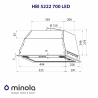 Вытяжка Minola HBI 5222 BLF 700 LED