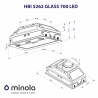 Вытяжка Minola HBI 5262 GR GLASS 700 LED