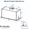 Вытяжка Minola HBI 6673 WH GLASS 1000 LED Line
