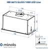 Витяжка Minola HBI 6673 BL GLASS 1000 LED Line