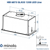 Вытяжка Minola HBI 6873 WH GLASS 1200 LED Line