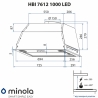 Витяжка Minola HBI 7612 I 1000 LED