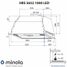 Вытяжка Minola HBS 5652 BL 1000 LED