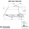 Вытяжка Minola HBS 7652 BL 1000 LED