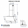 Вытяжка Minola HDN 5212 WH 700 LED