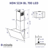 Витяжка Minola HDN 5224 WH 700 LED