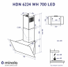 Витяжка Minola HDN 6224 WH 700 LED